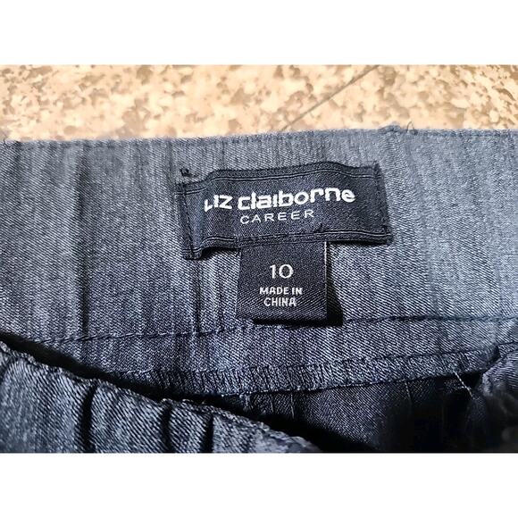 Liz Claiborne Career Classic Dress Pants Women's 10 Grey Straight Leg Workwear - Picture 6 of 7